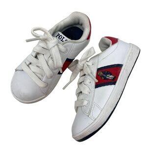 Polo Ralph Lauren Little boys Size 9 Quilton Bear sneakers shoes excellent